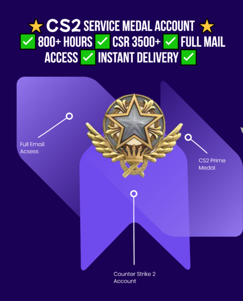☄️【CS2】2021 Service Medal ⭐️ 3641 Rating ⭐️ 600+ Hours